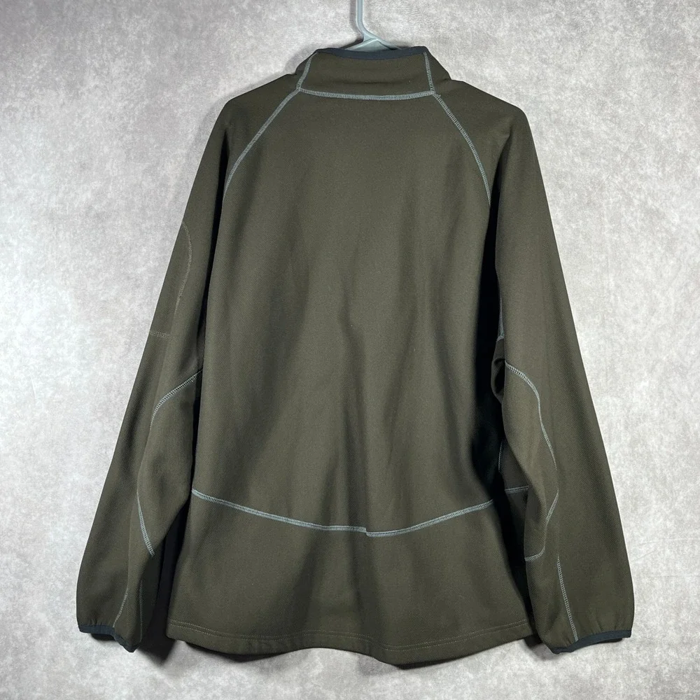 Solaris Sweater Mens XL Olive Green Pullover Jacket 1/4 Zip Long Sleeve Athletic